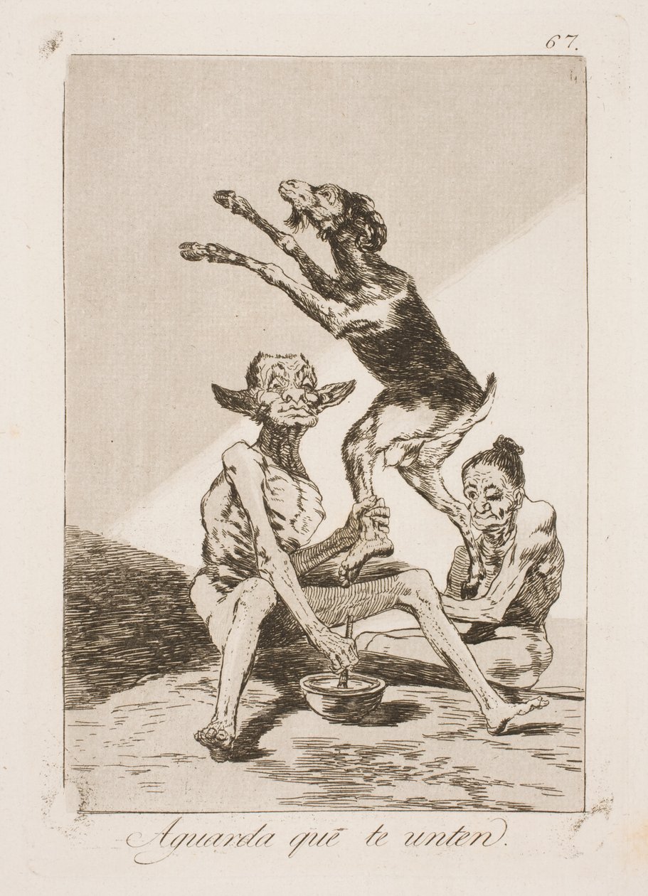 Espera hasta que esté untado con ungüento de Francisco de Goya