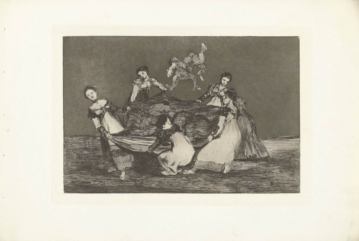 locura femenina Dispar Feminino Los Disparates (Las locuras) Los Proverbios (Los Proverbios) (título de la serie) de Francisco de Goya