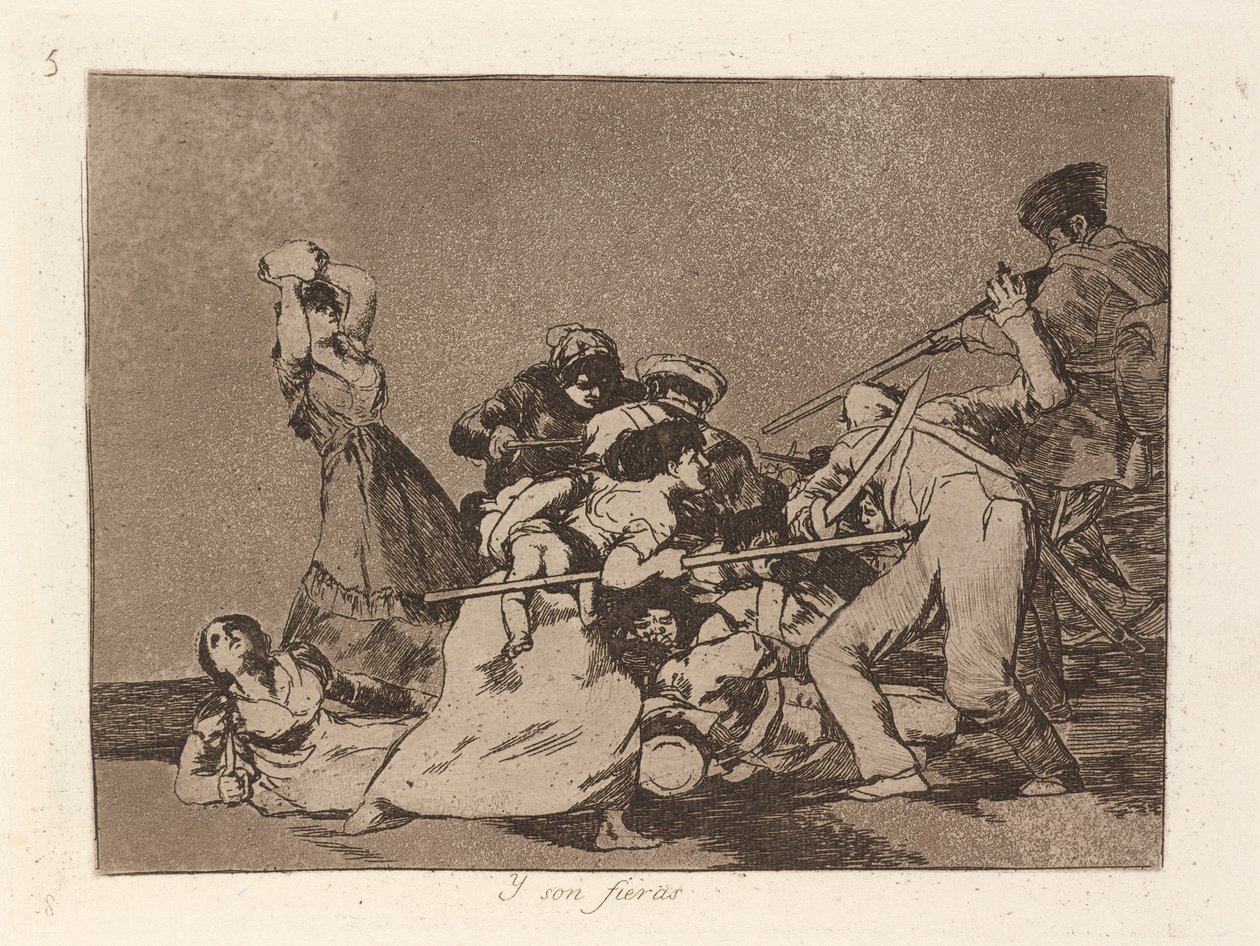 Y son fieras de Francisco de Goya