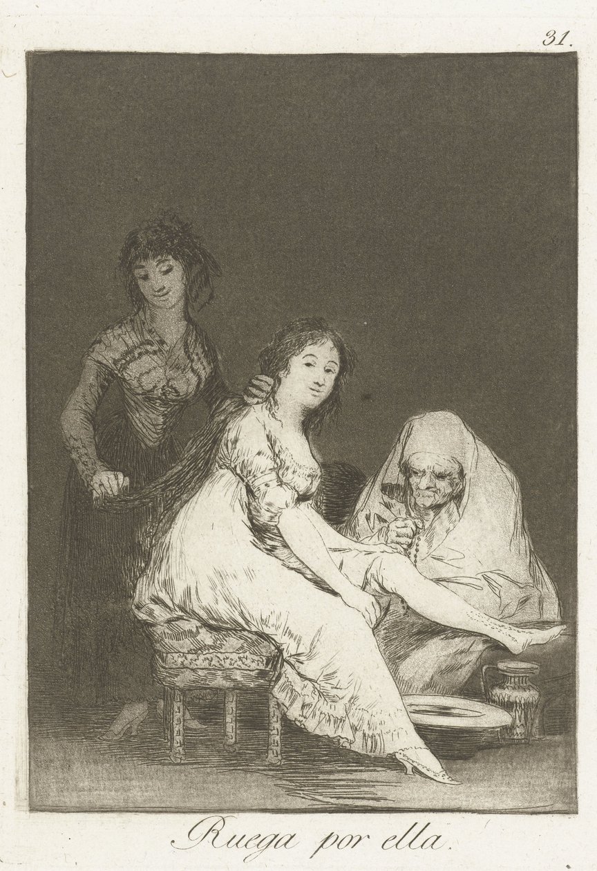 Reza por ella de Francisco de Goya