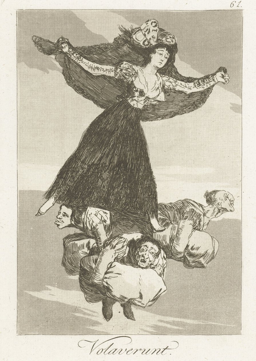 han volado Volaverunt (título sobre objeto) Los Caprichos (título de la serie) de Francisco de Goya