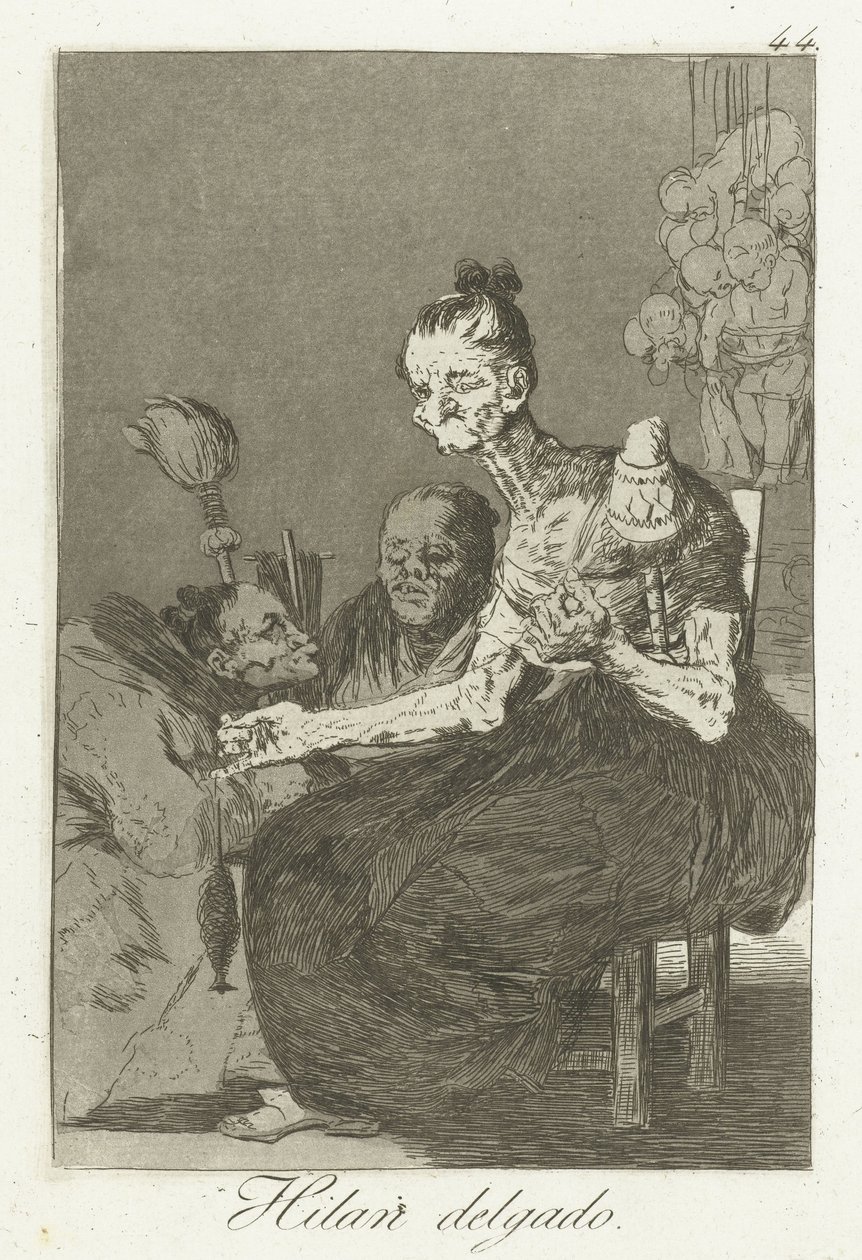 Giran bien Hilan Delgado (título sobre objeto) Los Caprichos (título de la serie) de Francisco de Goya