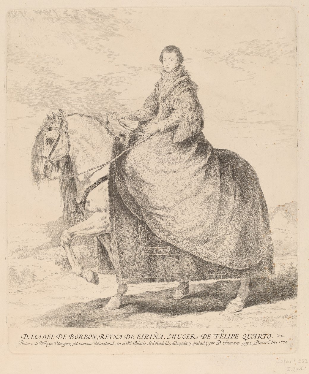 Isabel de Borbón de Francisco de Goya after Diego Velázquez