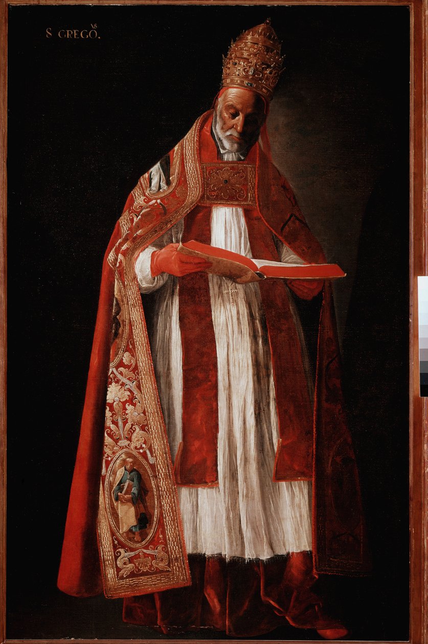 Papa Gregorio I el Grande o Diálogo de Francisco de Zurbaran