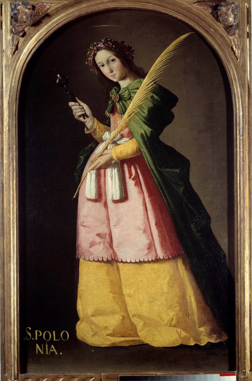 Retrato de San Apolonio (o Apolonia) de Francisco de Zurbaran