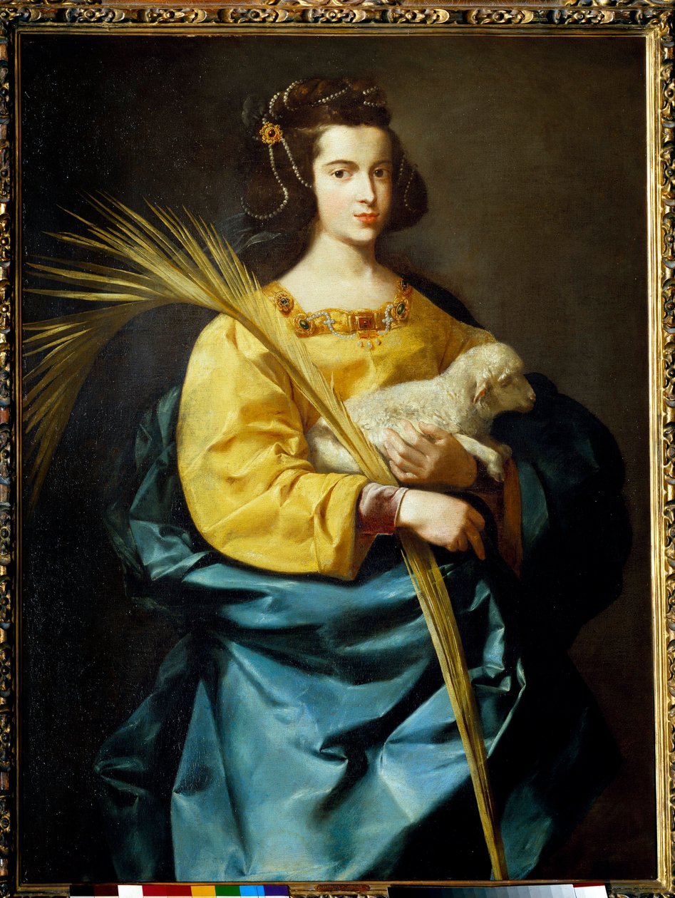 Representación de Santa Inés de Francisco de Zurbaran