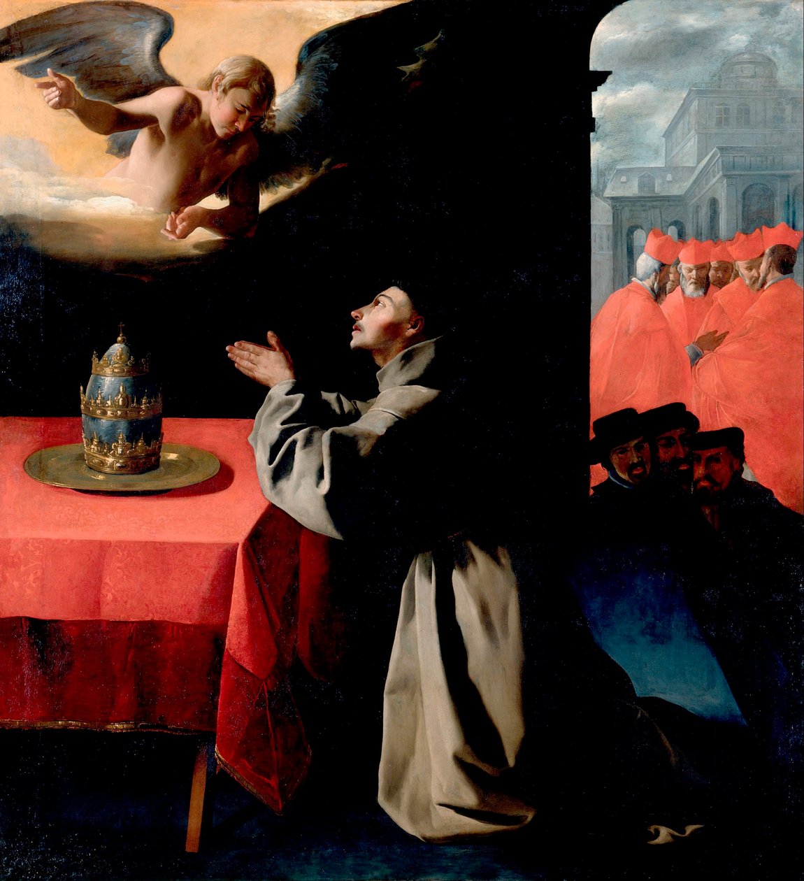 San Buenaventura en oración de Francisco de Zurbaran