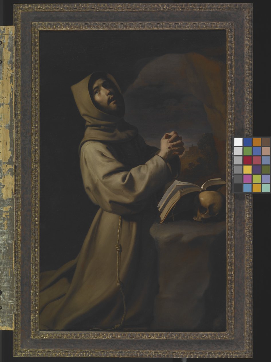 San Francisco en meditación (óleo sobre lienzo) de Francisco de Zurbaran