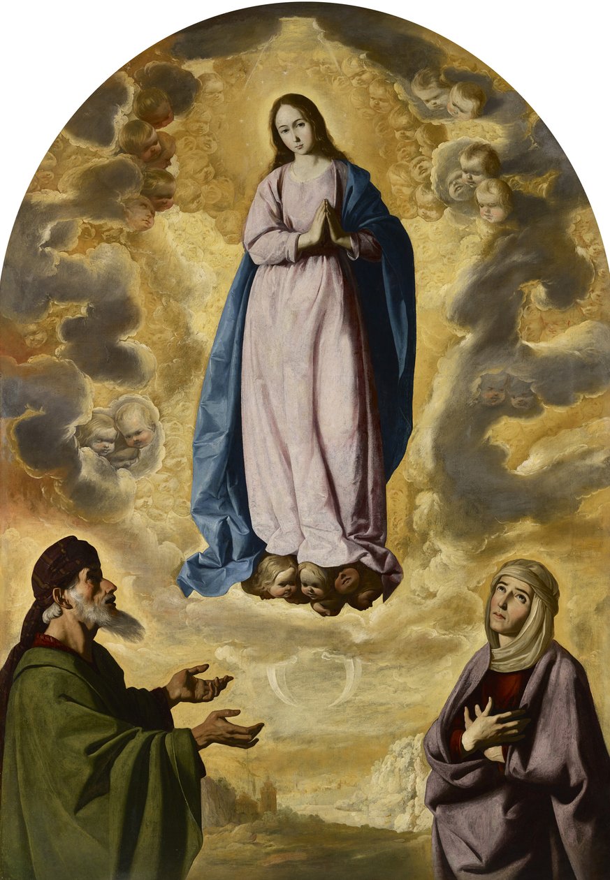 La Inmaculada Concepción con San Joaquín y Santa Ana de Francisco de Zurbaran