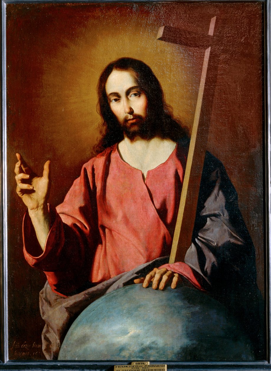 La bendición del Salvador 1638 ... (pintura sobre lienzo) de Francisco de Zurbaran