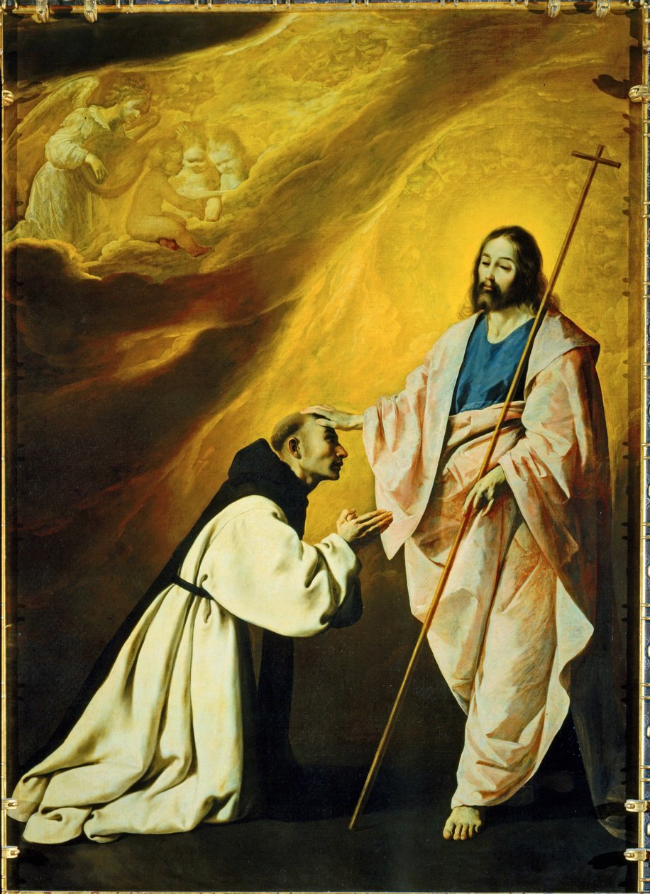 La aparición de Jesucristo ... (pintura sobre lienzo) de Francisco de Zurbaran