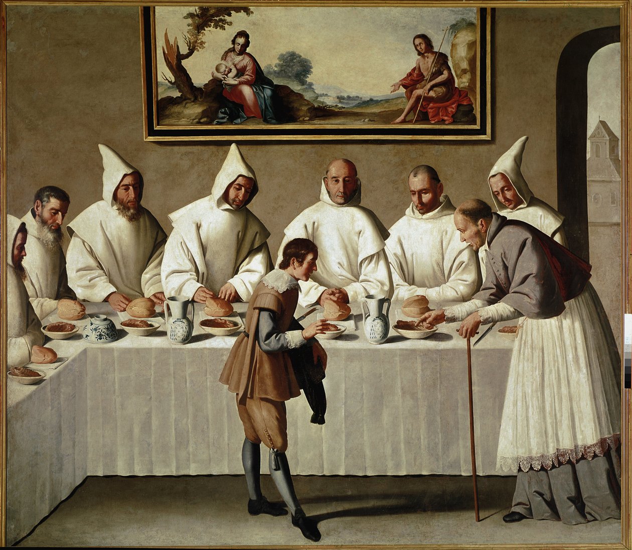 El milagro de San Hugo en el refectorio de los cartujos de Francisco de Zurbaran