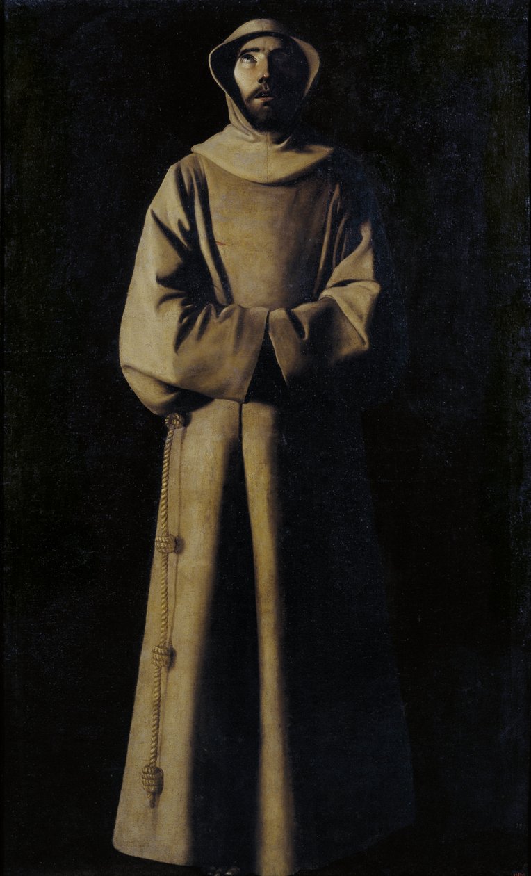 San Francisco de Asís según la visión del Papa Nicolás V de Francisco de Zurbaran