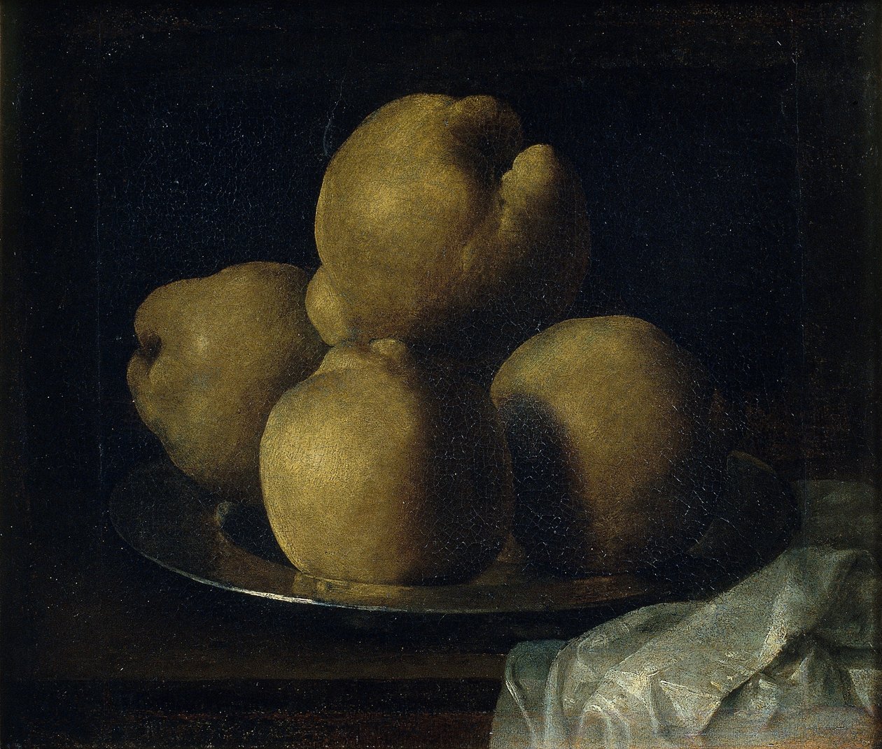 Bodegón con plato de membrillo de Francisco de Zurbaran