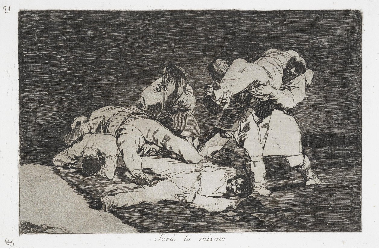 Será lo mismo de la serie Desastres de la Guerra de Francisco de Goya