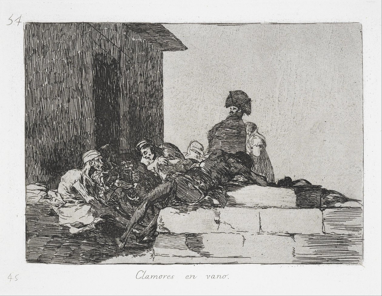 Clamores en vano de la serie Los Desastres de la Guerra de Francisco de Goya