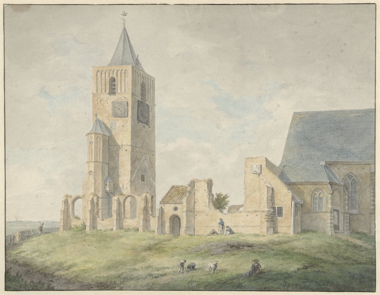 Ruinas de la iglesia de Warmond de Franciscus Andreas Milatz