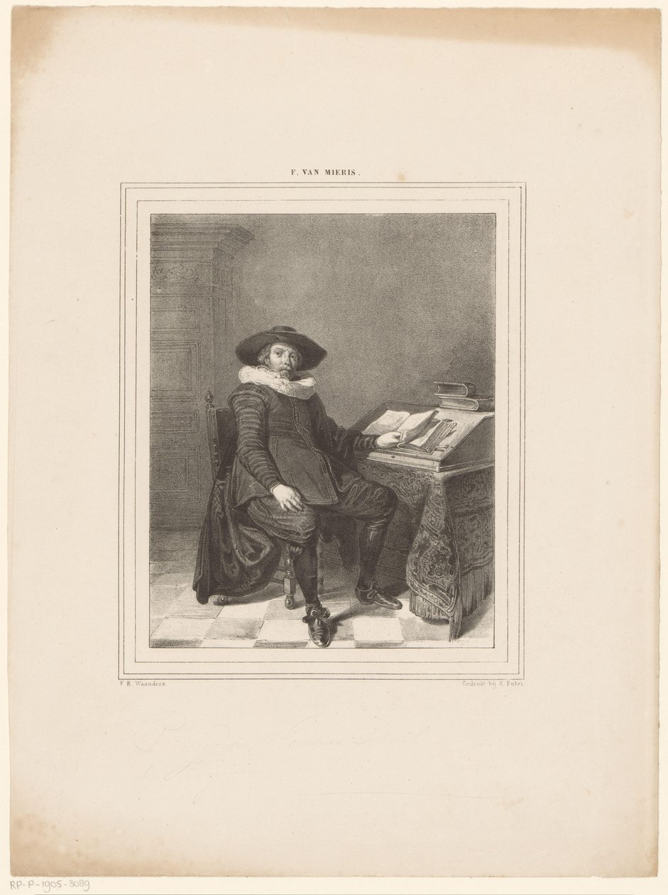 Retrato de hombre desconocido de Franciscus Bernardus Waanders