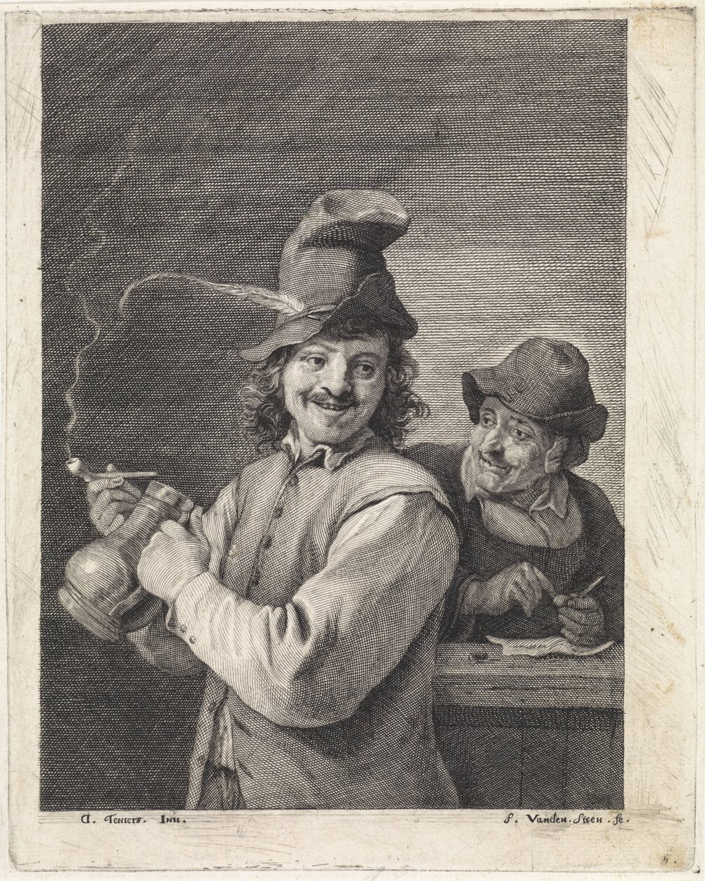 Agricultor con jarra y pipa de Franciscus van der Steen