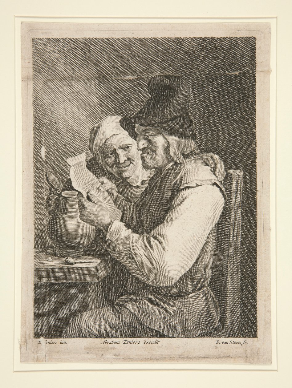 pareja leyendo una carta de Franciscus van der Steen