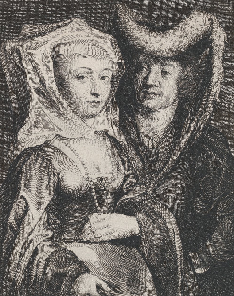 San Pepin I y su hija, Santa Begga de Franciscus van der Steen