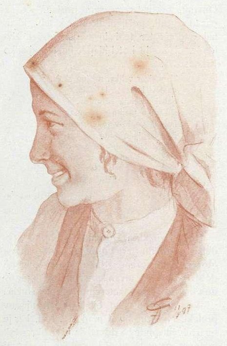 Chica con pañuelo de Francisek Dobnikar