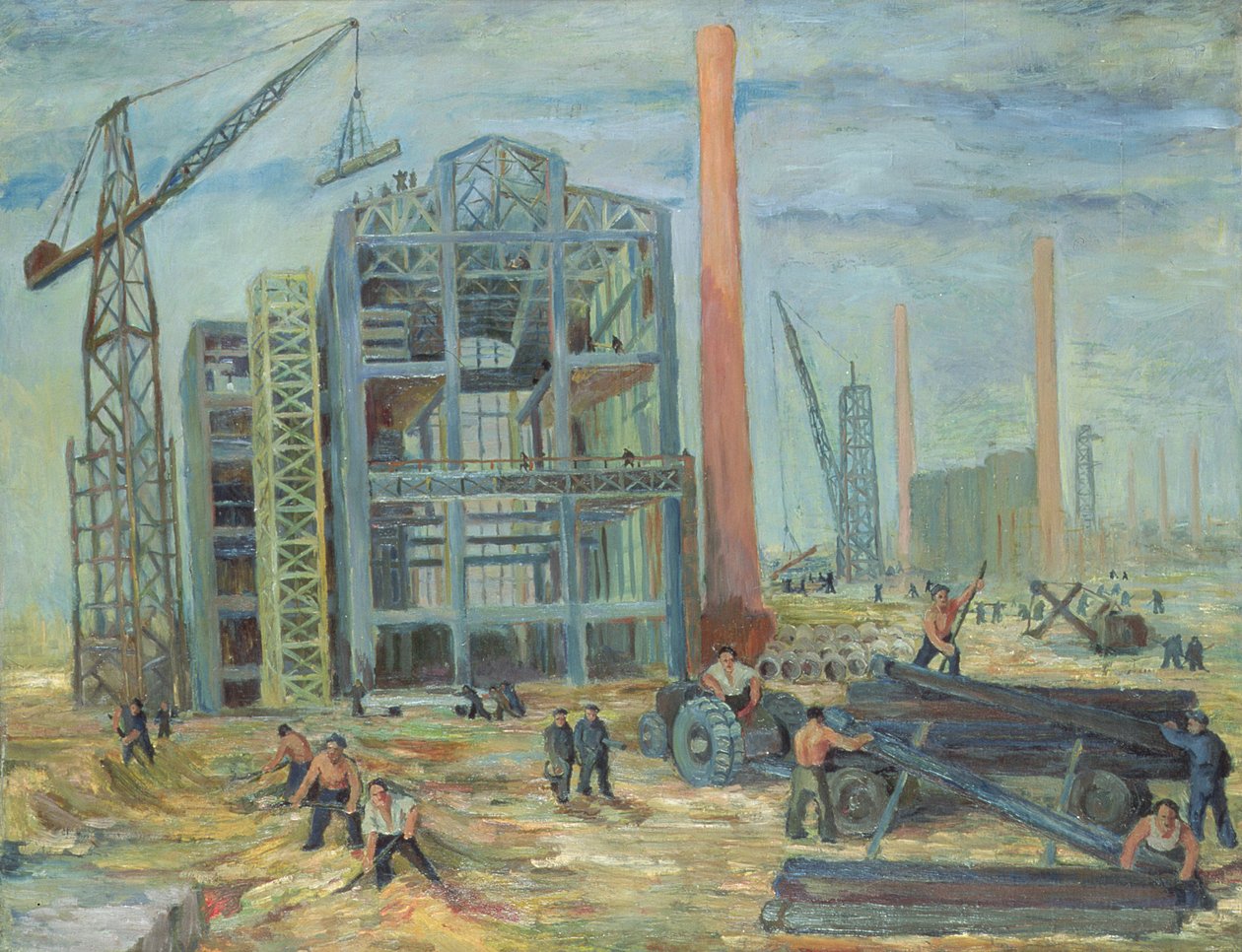 En la construcción, 1951 de Franciszek Zmurko