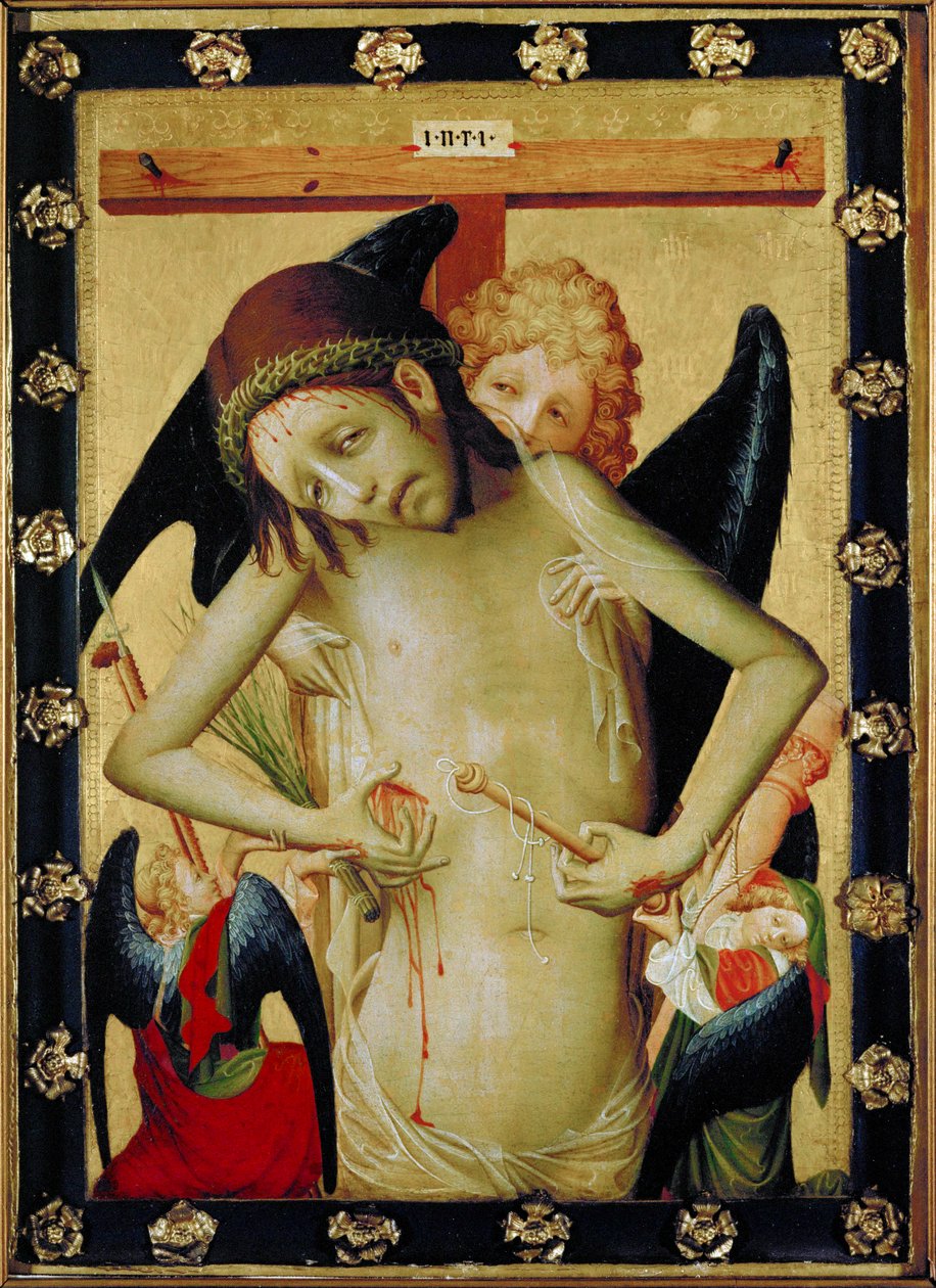 Destino: Cristo con la Corona de Espinas (temple sobre madera de roble) de Francke Master