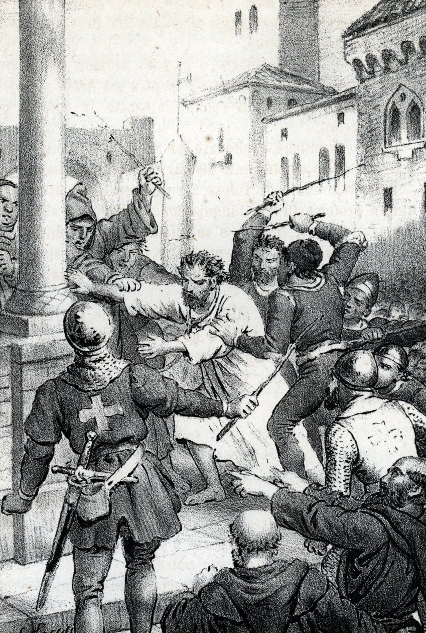Penitencia de Raimundo VI, conde de Toulouse - Le 22/06/1209 Raimundo VI conde de Toulouse, excomulgado por el papa Inocencio III (Milon legat du pope) por no haber perseguido a los cátaros, acusado de ser el instigador del asesinato de Pierre de Castelnau de Franco Mistrali