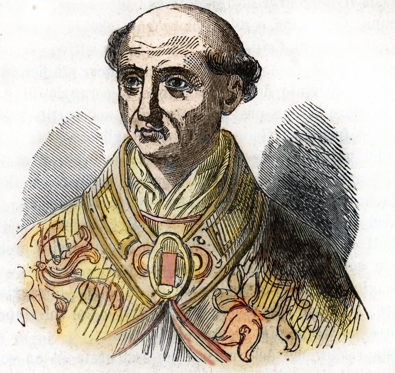 Retrato del Papa San Calixto II (Gui de Borgoña, en italiano Guido dei Conti di Borgogna, Calixto II de Franco Mistrali