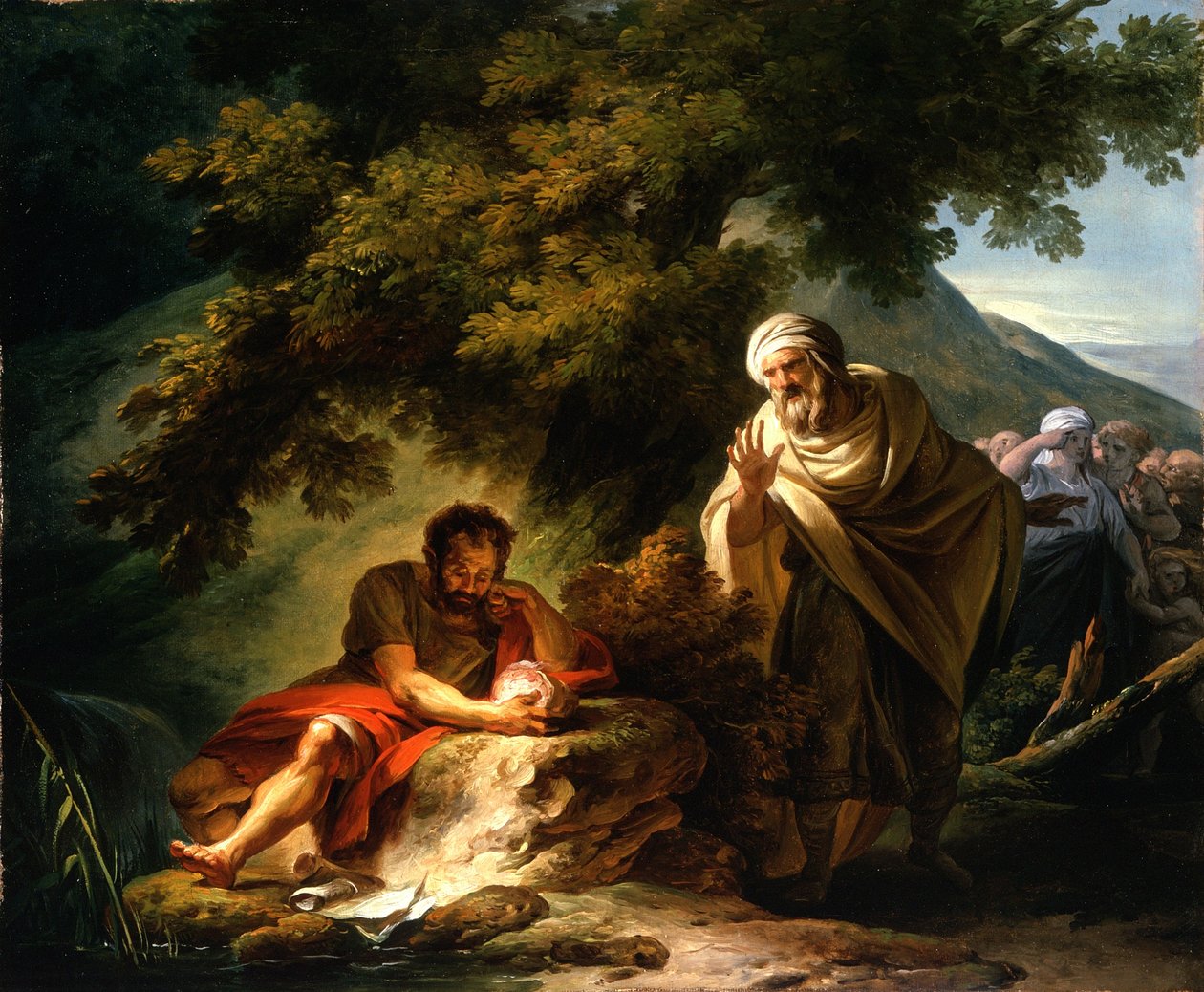 Demócrito entre los Abderitanos, c.1790 de François André Vincent