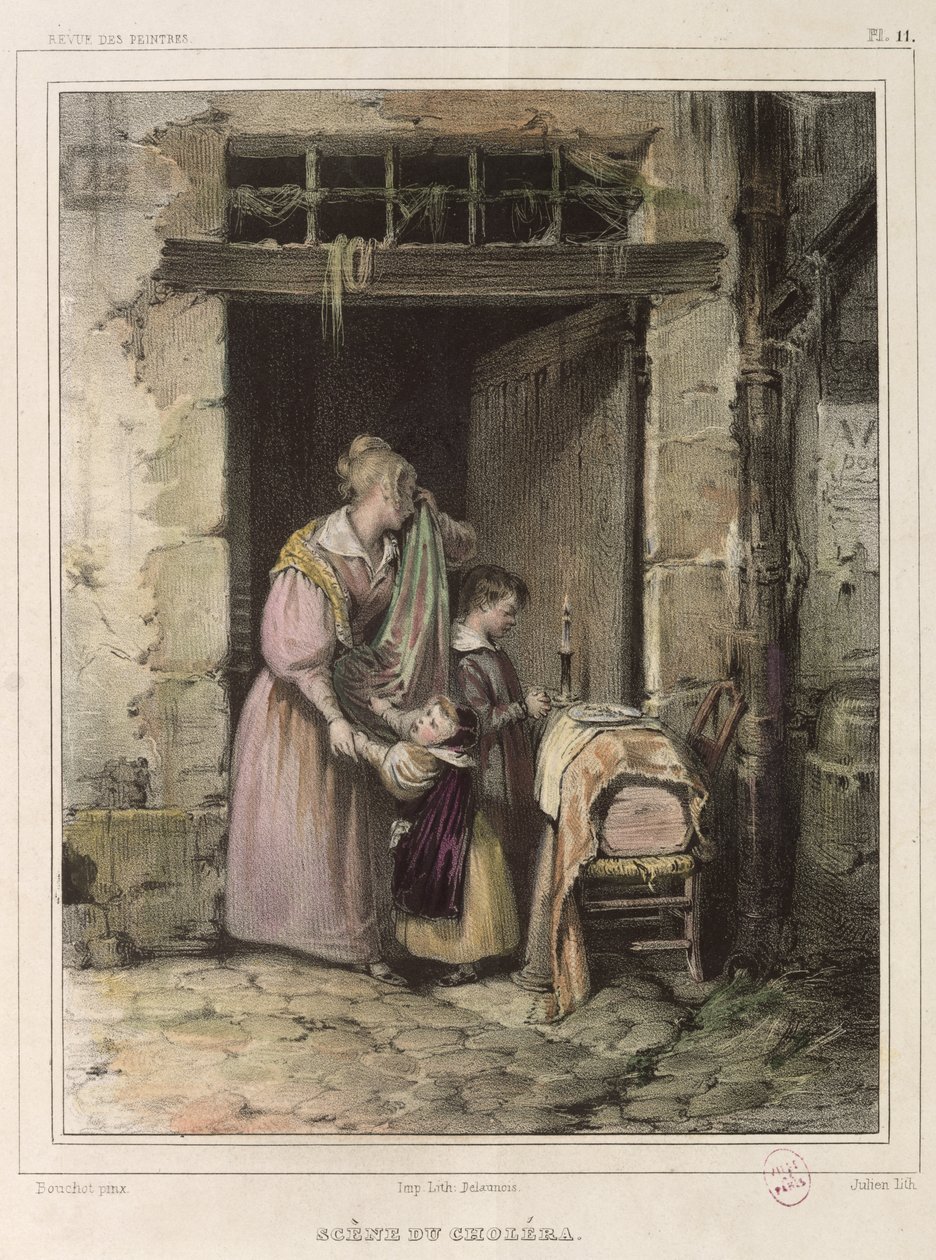 Escena de Cólera, grabado por Julien de Francois Bouchot