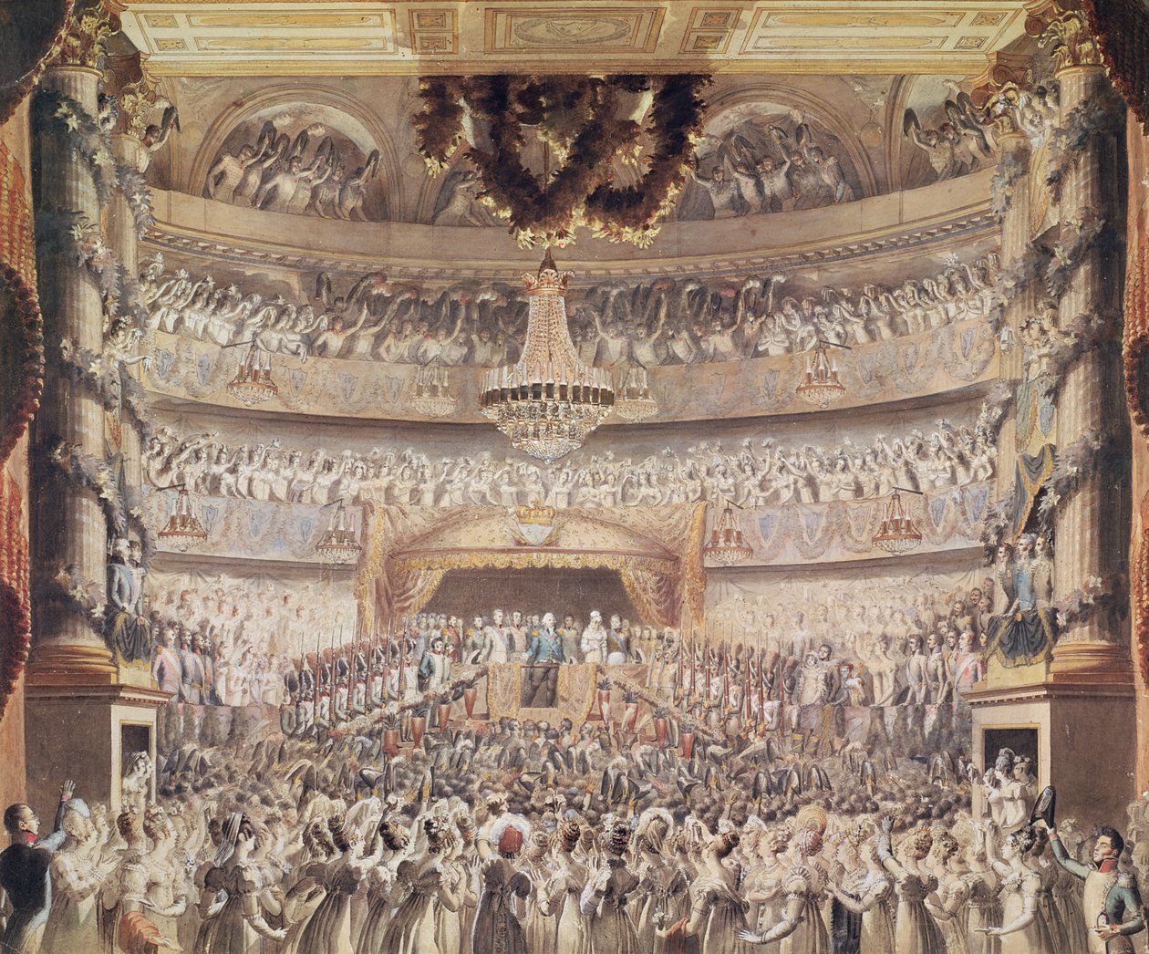 Luis XVIII (1755-1824) en el Théâtre de l
