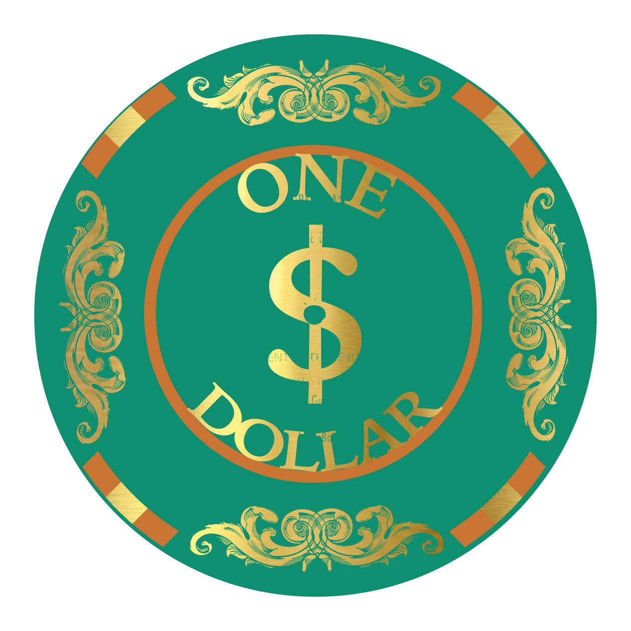 Ficha de póker $1, 2015, digital de Francois Domain