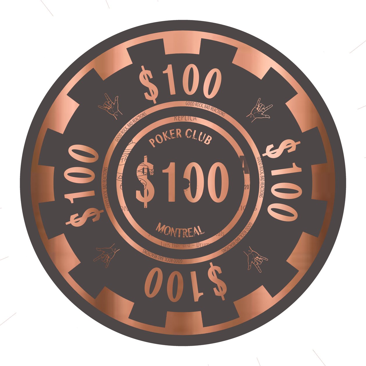 Ficha de póker $100, 2015, digital de Francois Domain