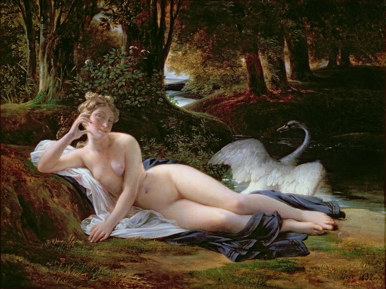 Leda y el cisne, 1832 de Francois Edouard Picot