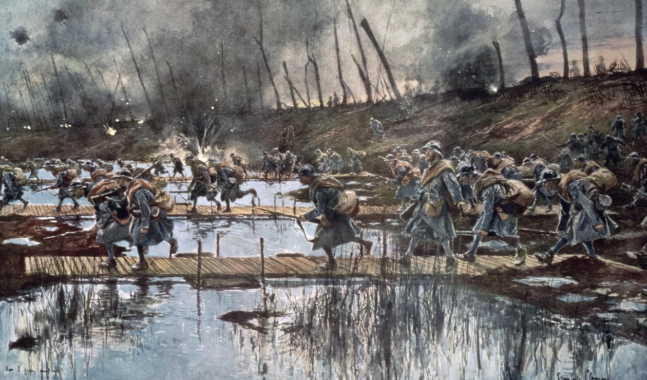 La batalla del Yser en 1914 de Francois Flameng