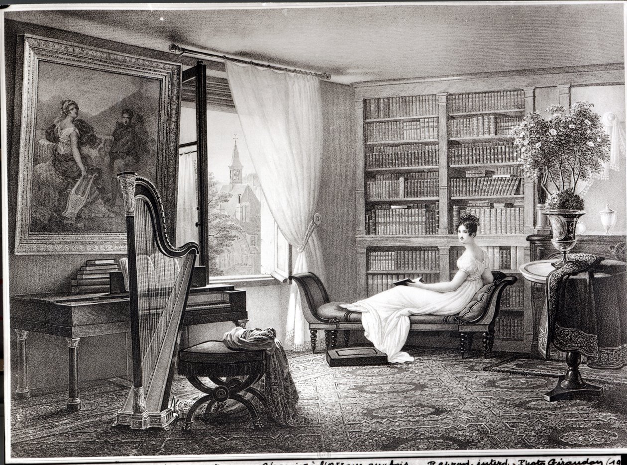 Madame Recamier en la Abbaye-aux-Bois, 1810-44 de Francois Louis Dejuinne