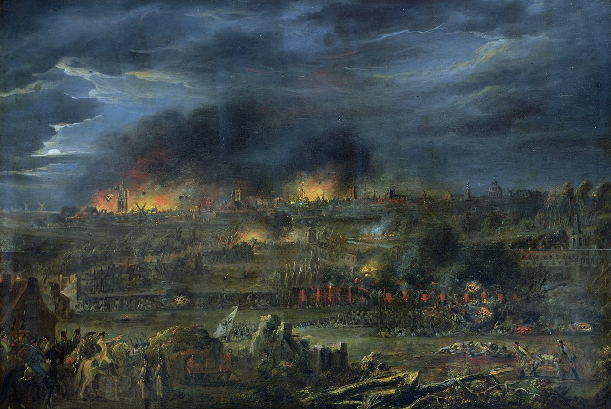 El bombardeo de Lille en 1792 de Francois Louis Joseph Watteau