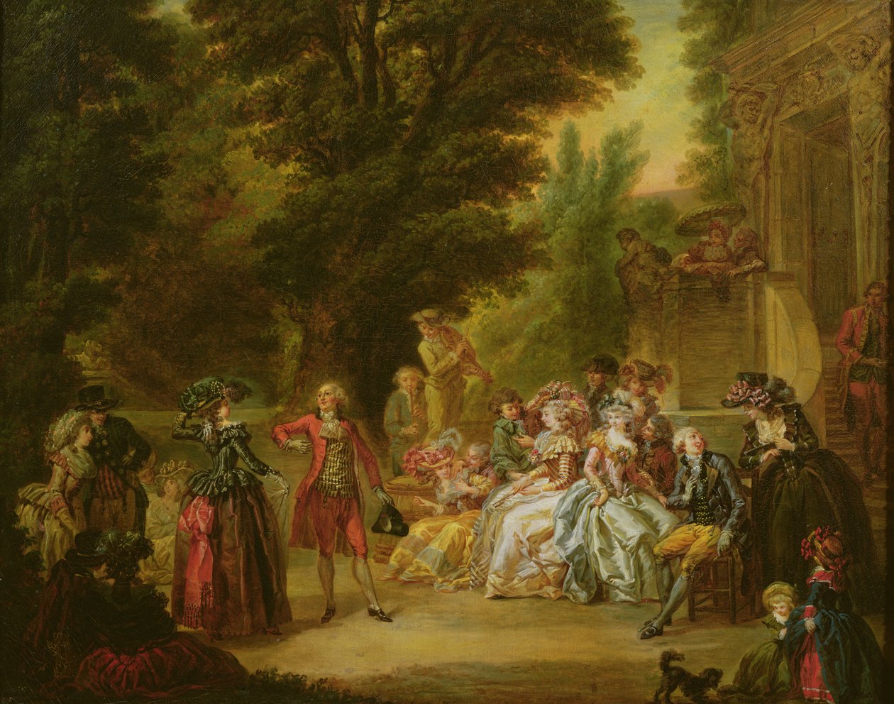 El Minué bajo el Roble, 1787 de Francois Louis Joseph Watteau