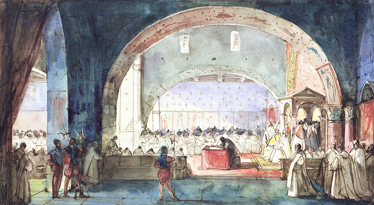 Reunión del Capítulo de la Orden del Temple celebrada en París en 1147 de Francois-Marius Granet