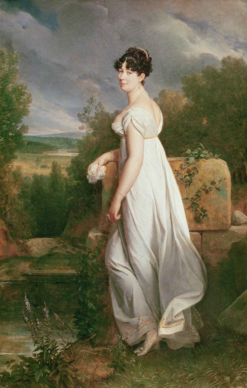 Retrato de cuerpo entero de Madame Visconti, esposa del ex embajador de la República Cisalpina, Francia de Baron François Pascal Simon Gérard
