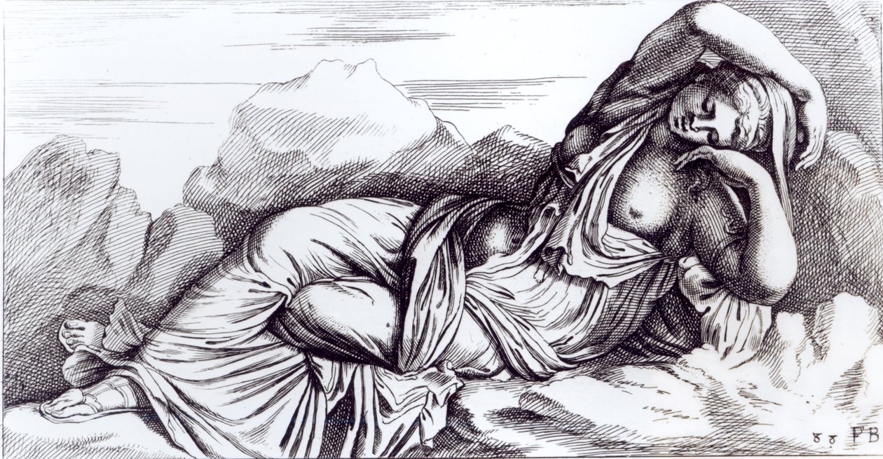 Cleopatra llevada a Roma en triunfo por Augusto, c.1653 de Francois Perrier