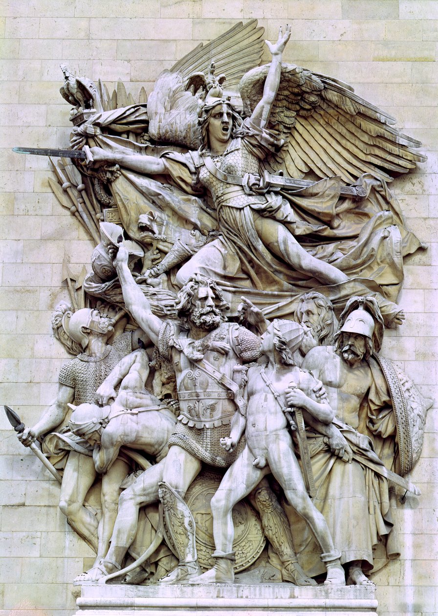 La Marsellesa, detalle de la cara este del Arco de Triunfo, 1832-35 de Francois Rude