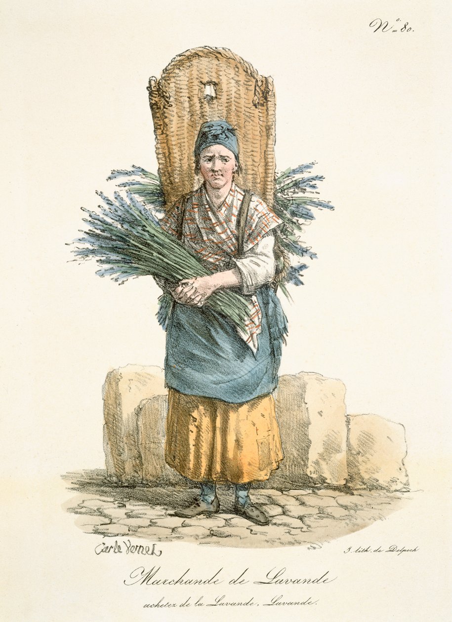 Vendedor de Lavanda en París, c.1820 de Francois Seraphin Delpech