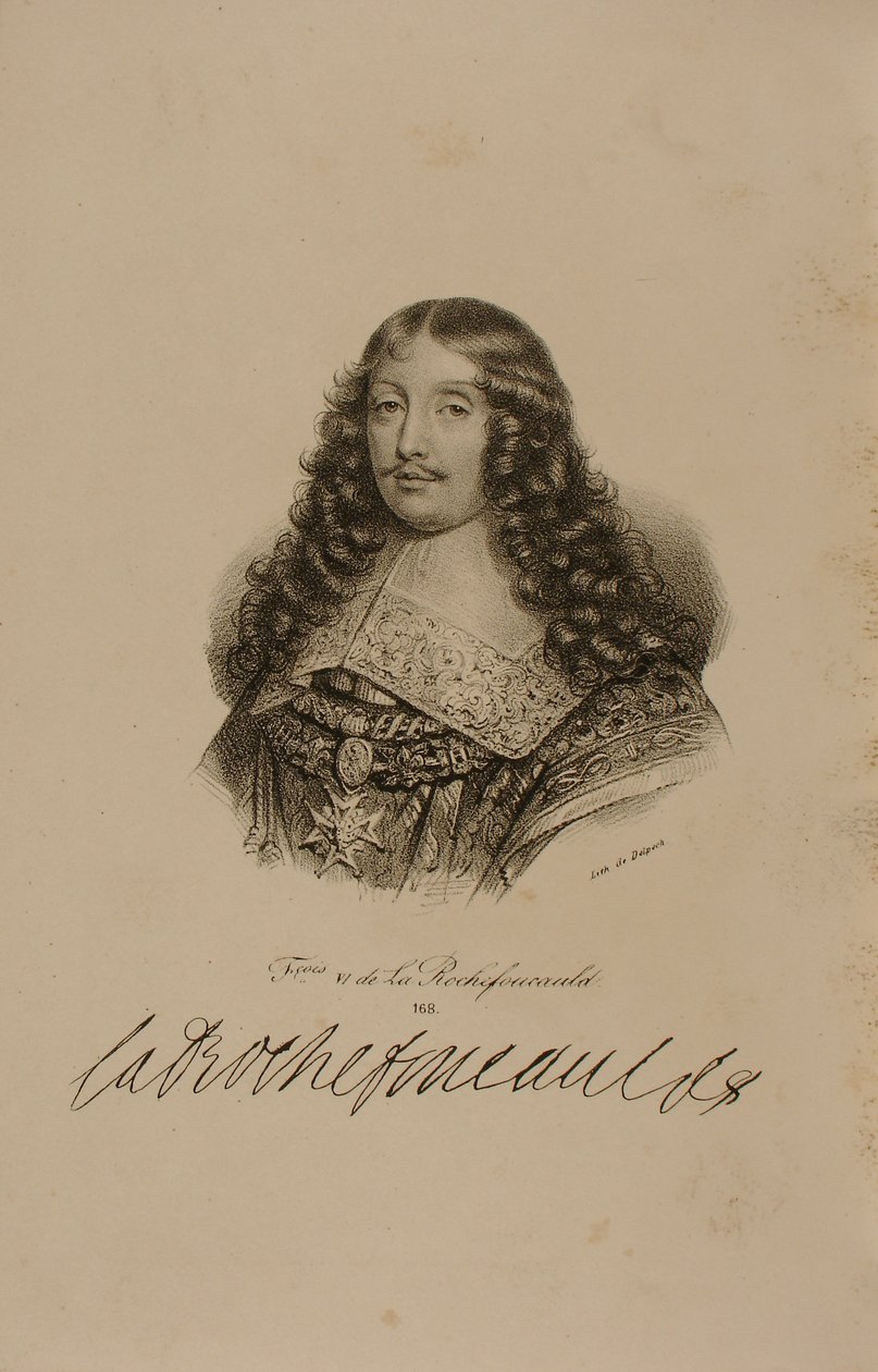 Retrato de François VI (1613-80) Duque de La Rochefoucauld de Francois Seraphin Delpech