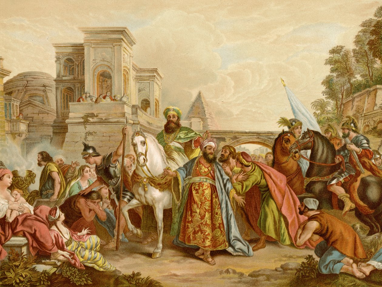 El triunfo de Mardoqueo de Francois de after Troy