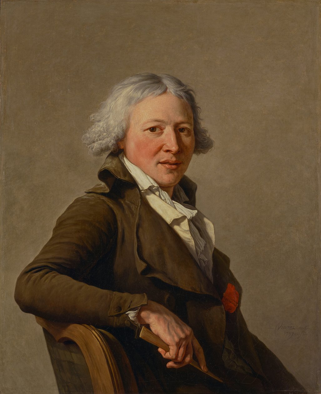 Retrato del escultor Roland de François-André Vincent