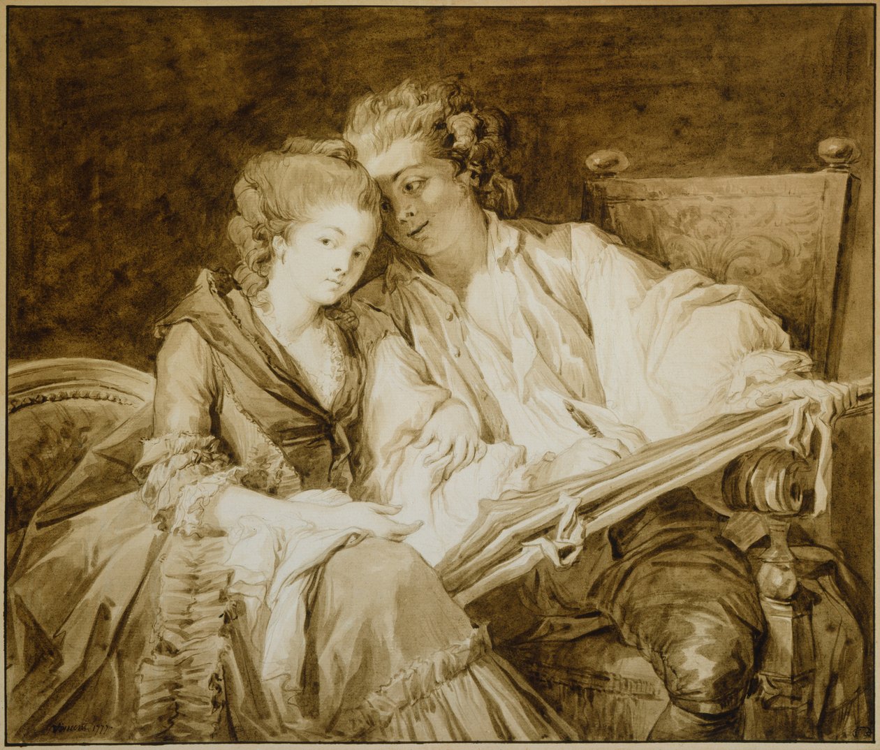 La lección de dibujo de François-André Vincent