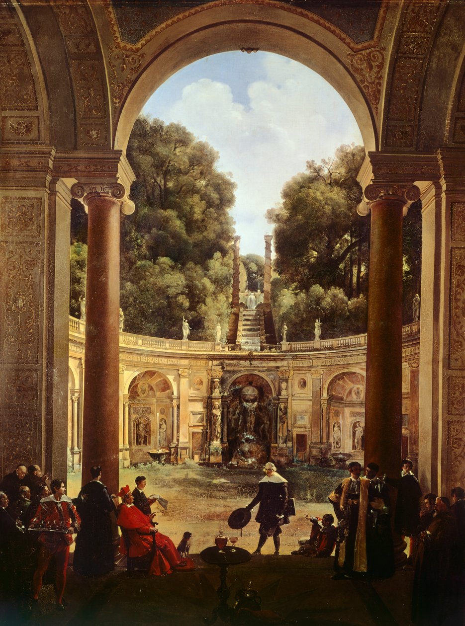 El cardenal Pietro Aldobrandini recibe a Domenichino de Francois Marius Granet